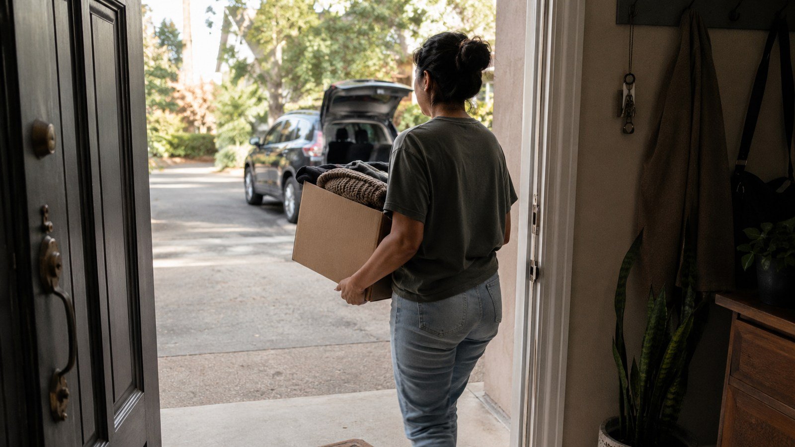 A Donation Exit System That Gets Decluttered Items Out of the House