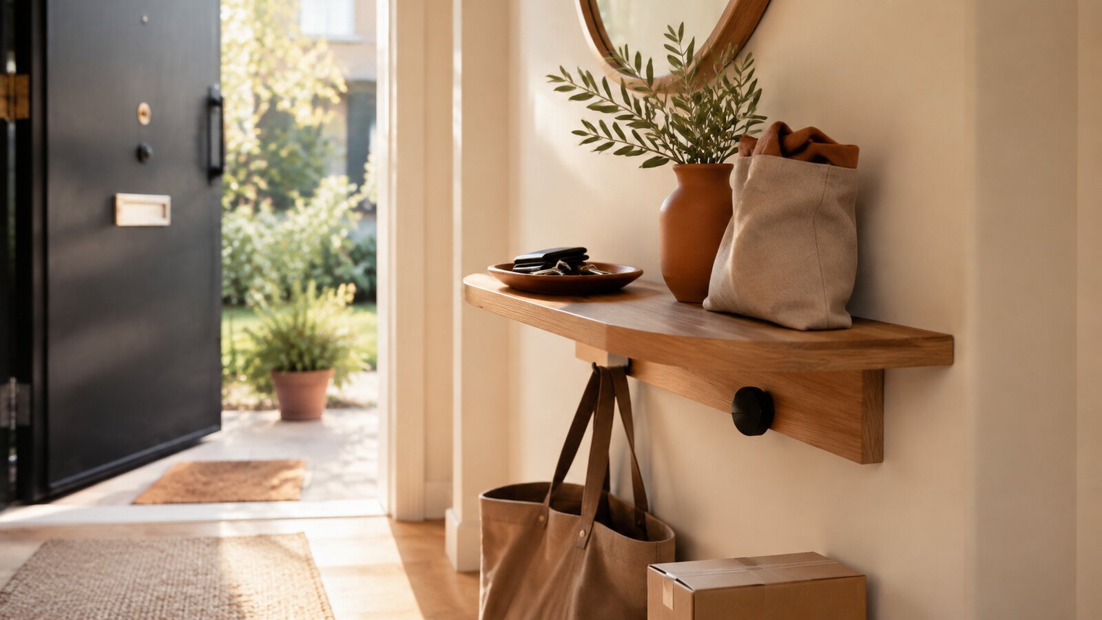 The Entryway Launch Pad: Stop Searching for Keys, Wallet, and Bag